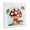 Stupell Industries Happy Mushroom in Scarf Canvas Design by Sarah Hickman